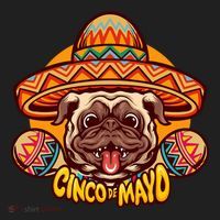 Cinco De Mayo Cute Pug Tumbler thumb 3