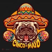 Cinco De Mayo Cute Pug Ornament thumb 1