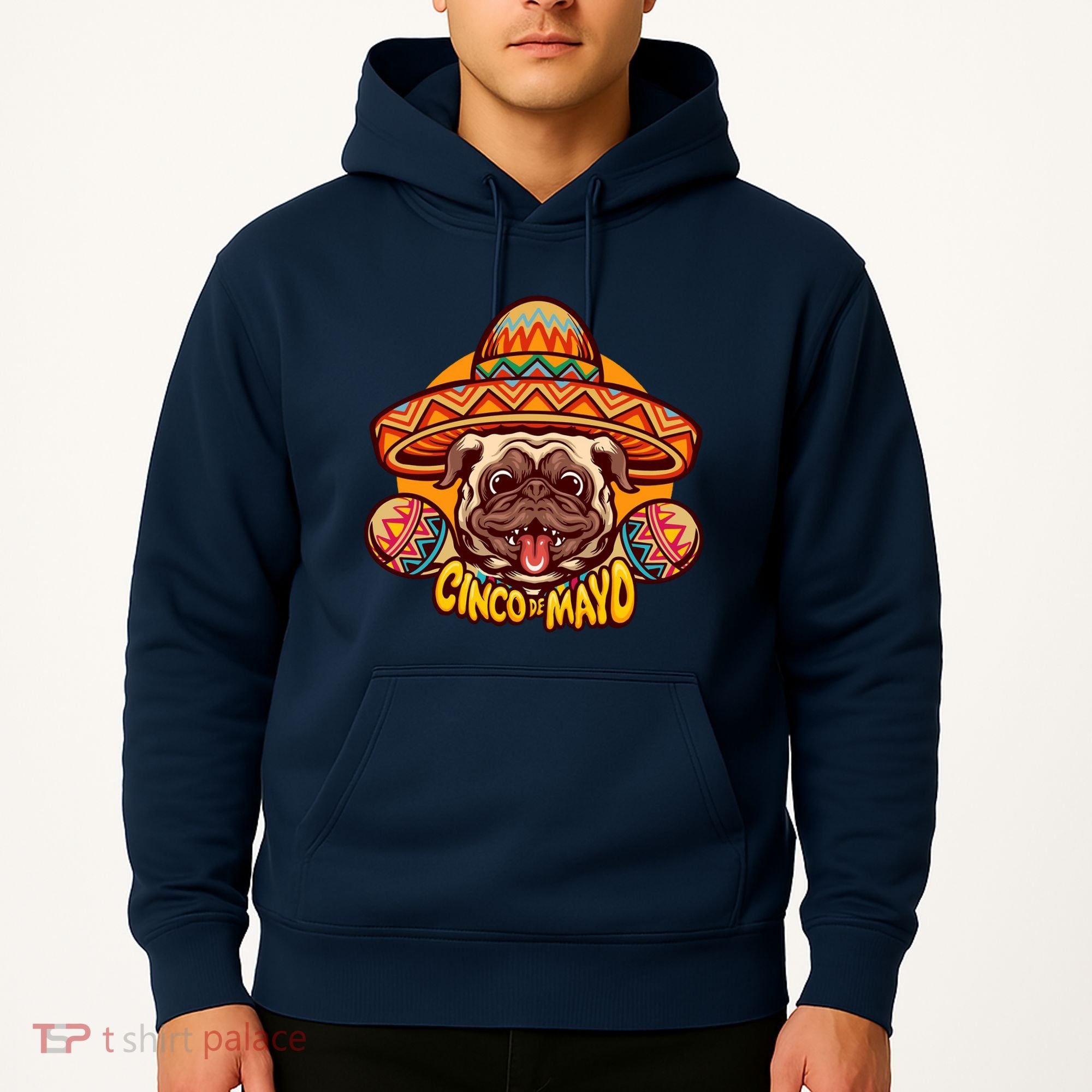 Cinco De Mayo Cute Pug Hoodie