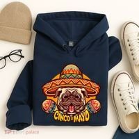 Cinco De Mayo Cute Pug Hoodie thumb 4