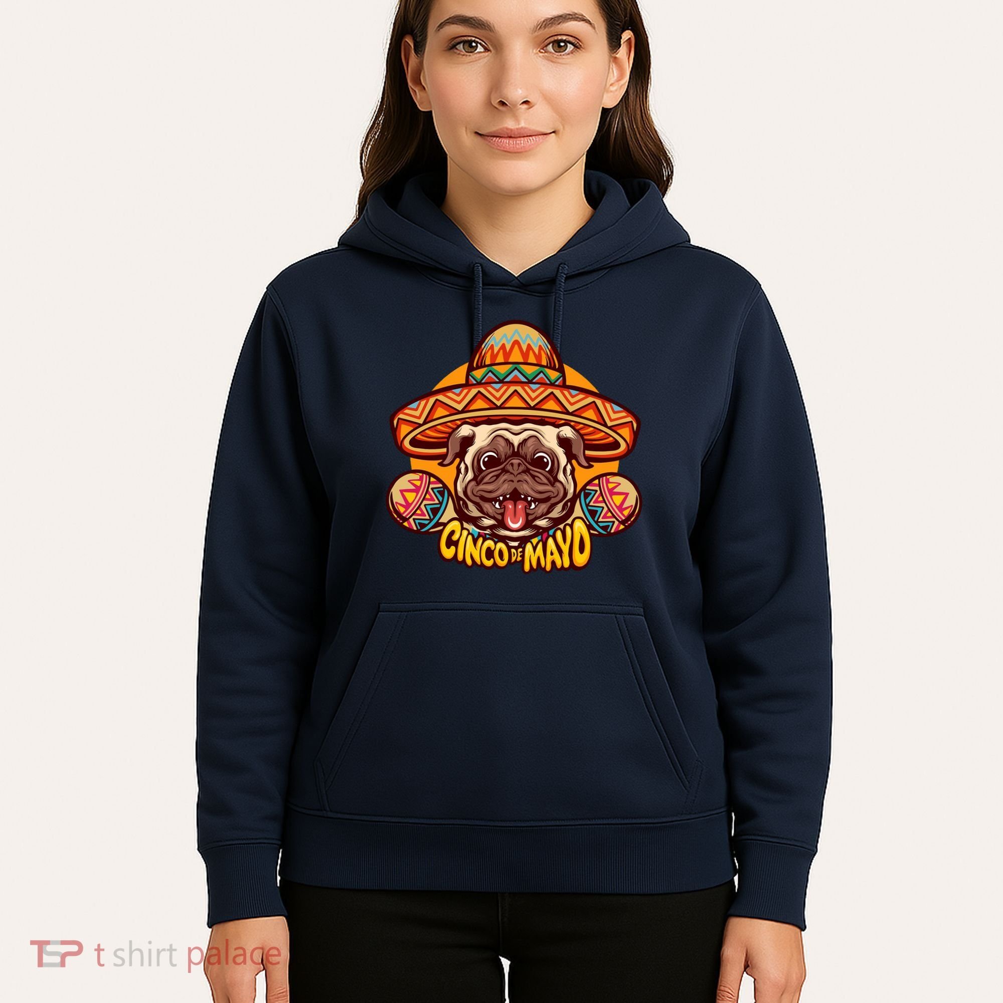 Cinco De Mayo Cute Pug Hoodie