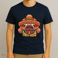 Cinco De Mayo Cute Pug T-Shirt thumb 3