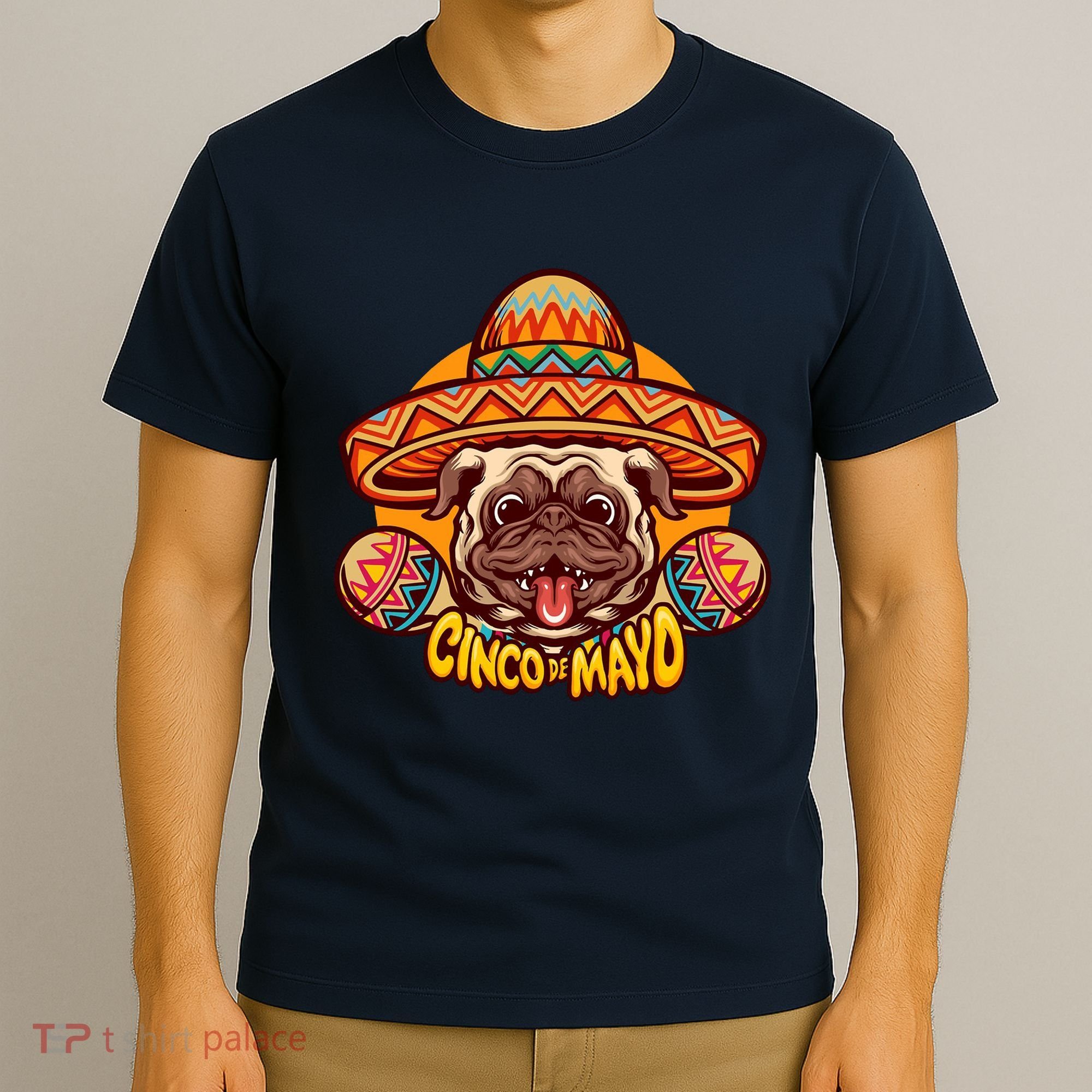 Cinco De Mayo Cute Pug T-Shirt