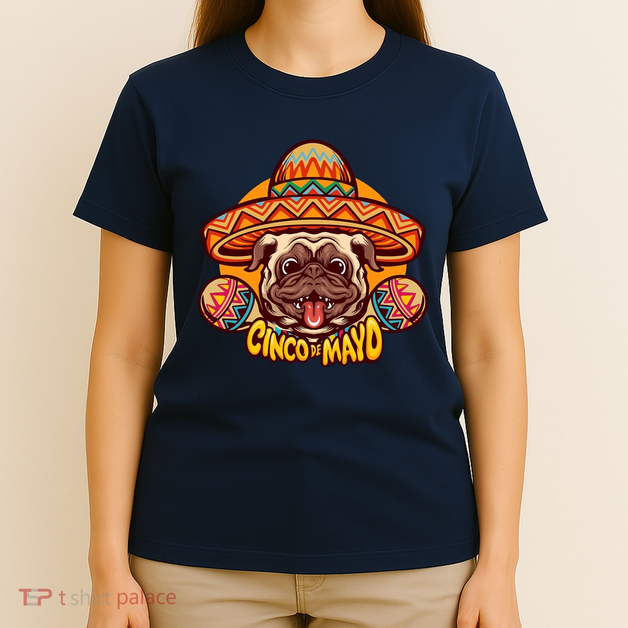 Cinco De Mayo Cute Pug T-Shirt