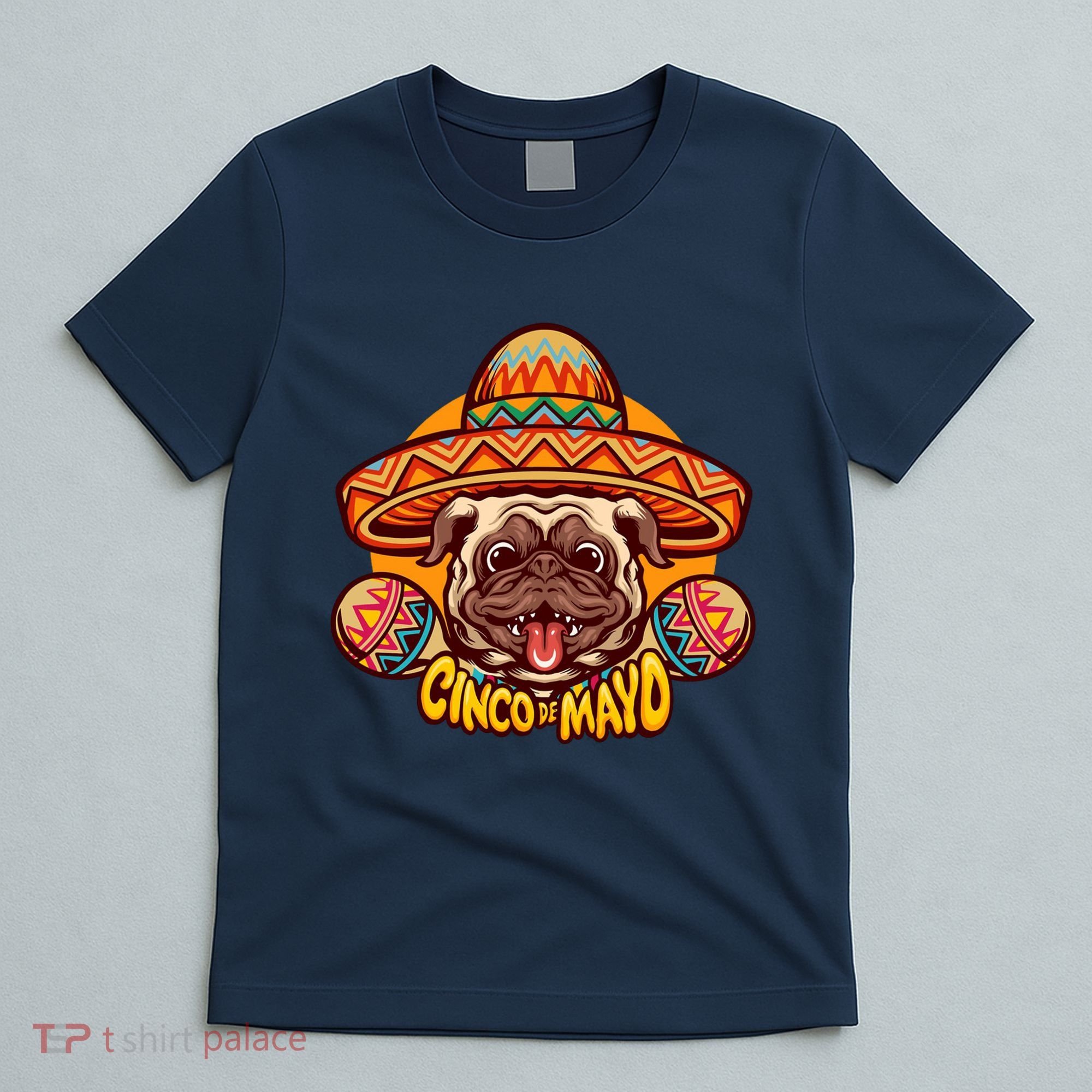 Cinco De Mayo Cute Pug T-Shirt