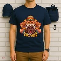 Cinco De Mayo Cute Pug T-Shirt thumb 6