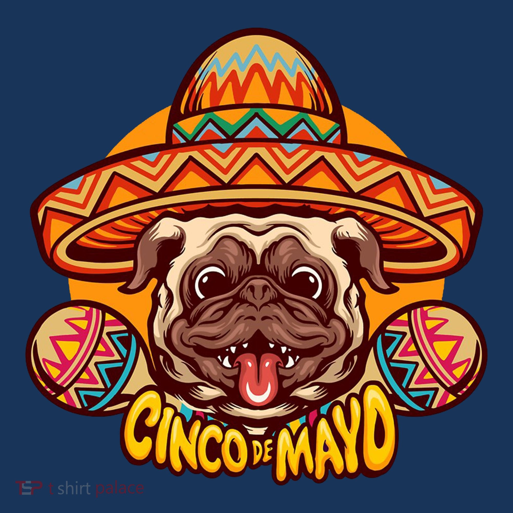 Cinco De Mayo Cute Pug Button