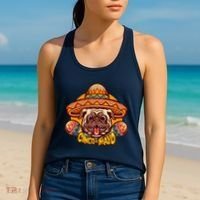 Cinco De Mayo Cute Pug Women's Tank Top thumb 2