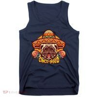 Cinco De Mayo Cute Pug Tank Top thumb 0
