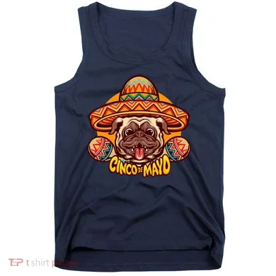Cinco De Mayo Cute Pug Tank Top