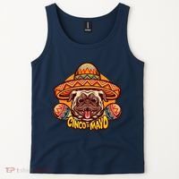 Cinco De Mayo Cute Pug Tank Top thumb 2