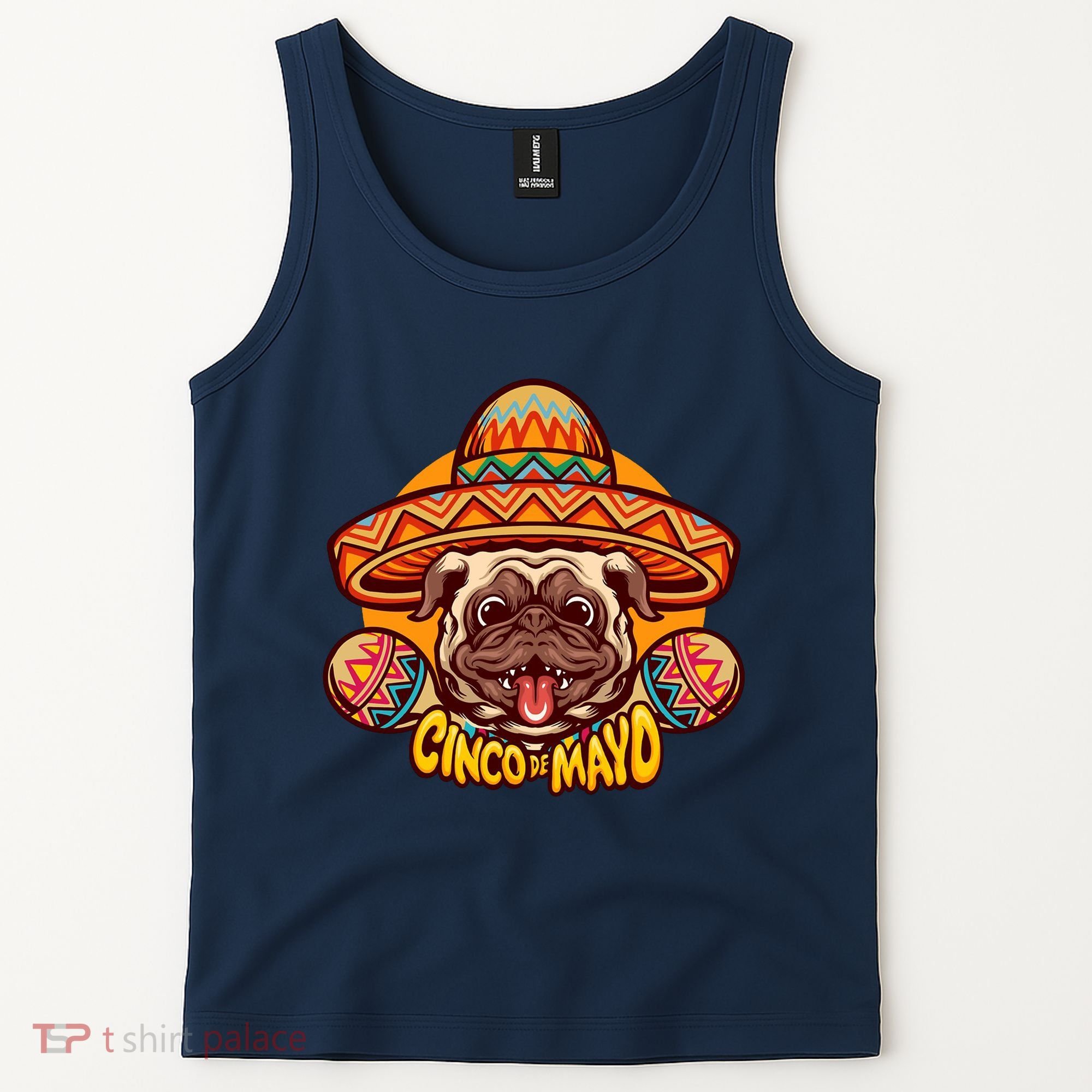 Cinco De Mayo Cute Pug Tank Top