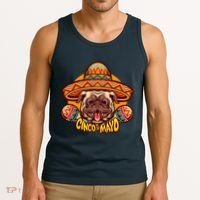 Cinco De Mayo Cute Pug Tank Top thumb 3