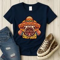 Cinco De Mayo Cute Pug Women's T-Shirt thumb 3
