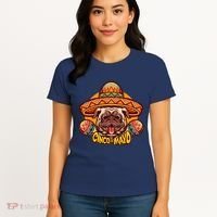 Cinco De Mayo Cute Pug Women's T-Shirt thumb 4