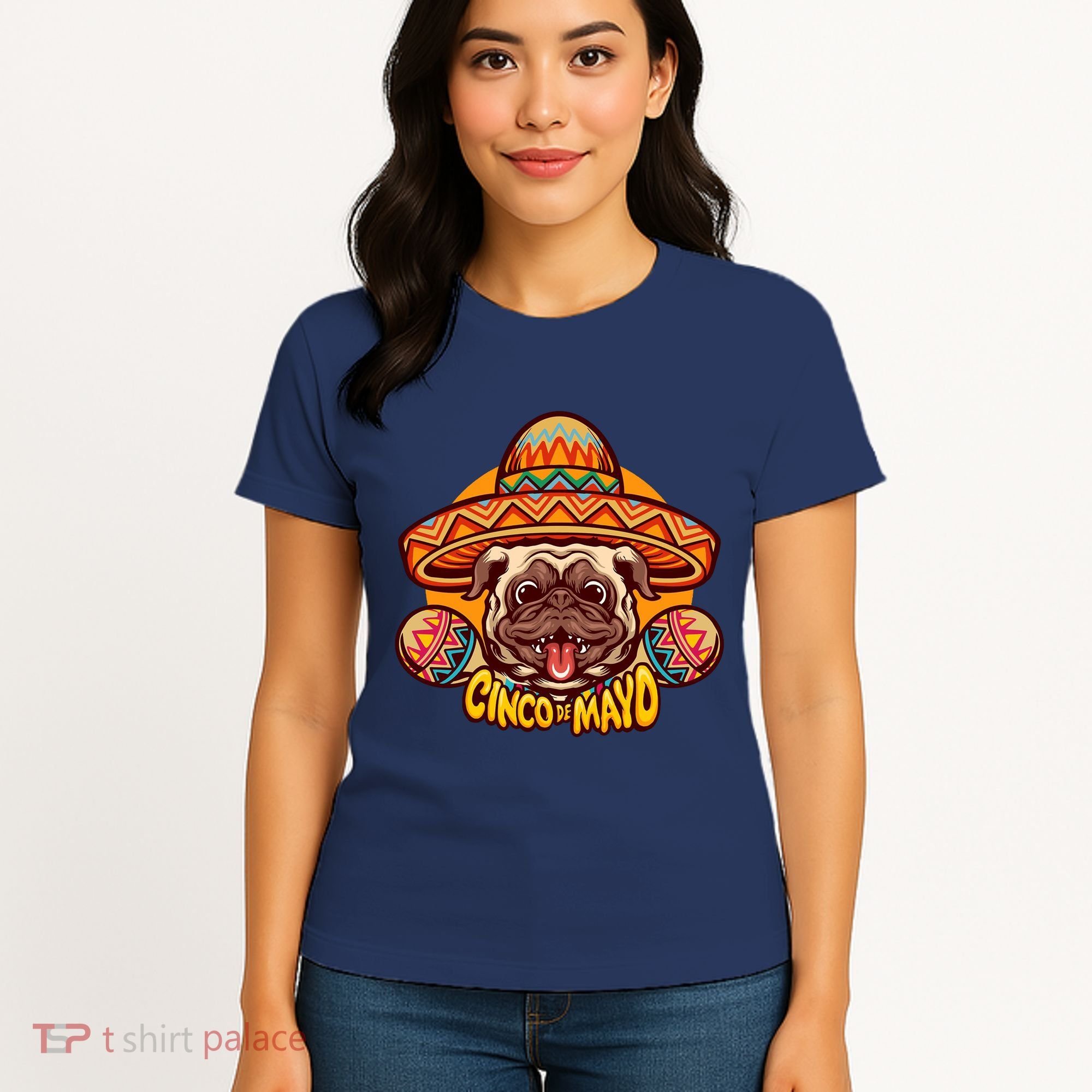 Cinco De Mayo Cute Pug Women's T-Shirt