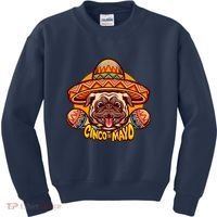 Cinco De Mayo Cute Pug Kids Sweatshirt thumb 0