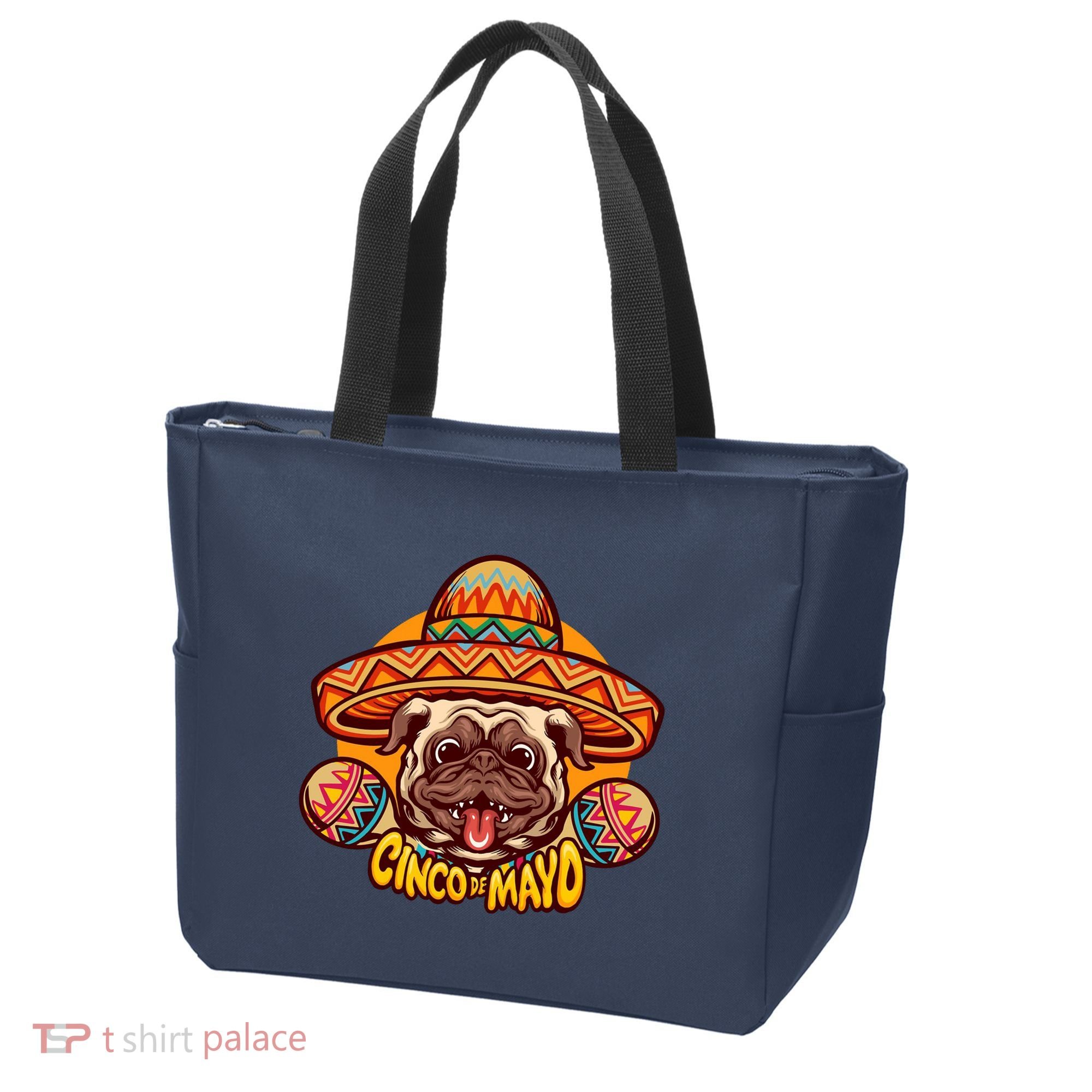 Cinco De Mayo Cute Pug Tote Bag