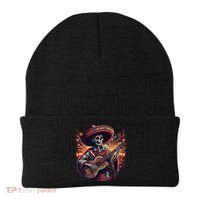 Cinco De Mayo Skeleton Sugar Skull Fiesta Sombreros Guitar Beanie thumb 0