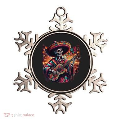 Cinco De Mayo Skeleton Sugar Skull Fiesta Sombreros Guitar Ornament