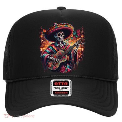 Cinco De Mayo Skeleton Sugar Skull Fiesta Sombreros Guitar Hat