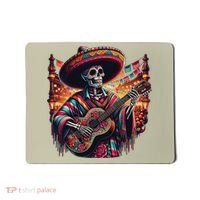 Cinco De Mayo Skeleton Sugar Skull Fiesta Sombreros Guitar Mousepad thumb 0