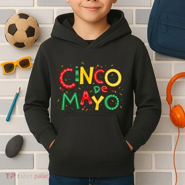 Cinco De Mayo Chili Pepper Celebration Kids Hoodie