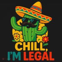 Cinco De Mayo Mexican Immigrant Chill Im Legal Funny Women's Hoodie thumb 2
