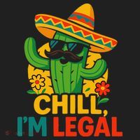 Cinco De Mayo Mexican Immigrant Chill Im Legal Funny Hat thumb 2