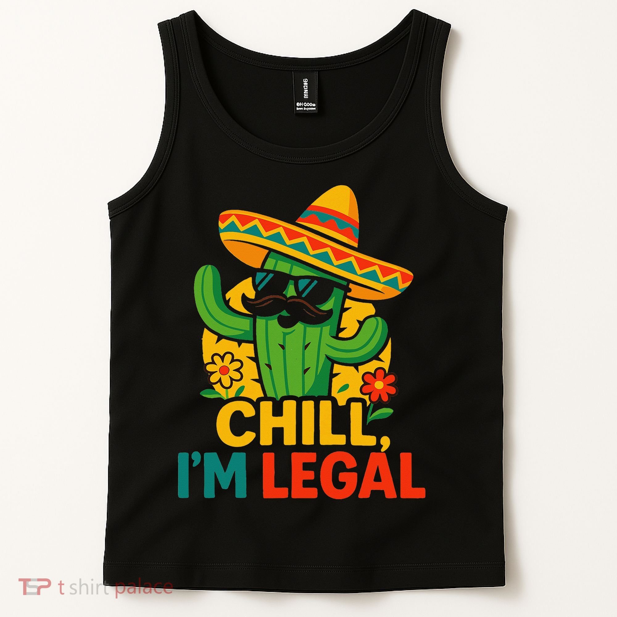 Cinco De Mayo Mexican Immigrant Chill Im Legal Funny Tank Top