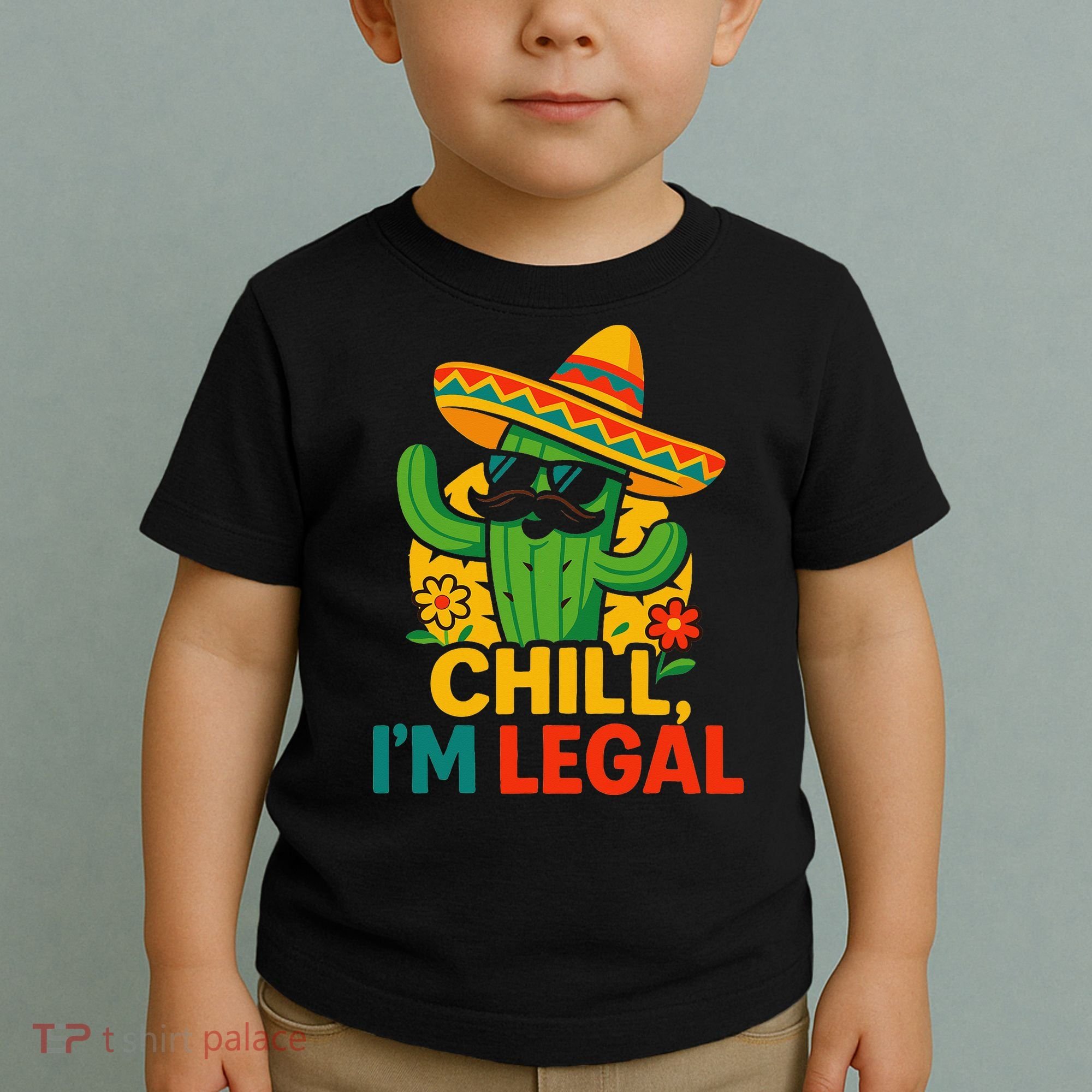 Cinco De Mayo Mexican Immigrant Chill Im Legal Funny Toddler T-Shirt