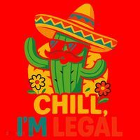 Cinco De Mayo Mexican Immigrant Chill Im Legal Funny Santa Hat thumb 1