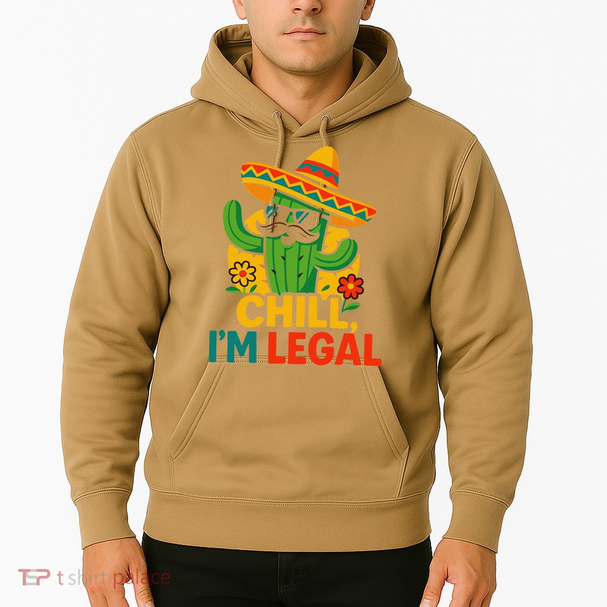 Cinco De Mayo Mexican Immigrant Chill Im Legal Funny Hoodie