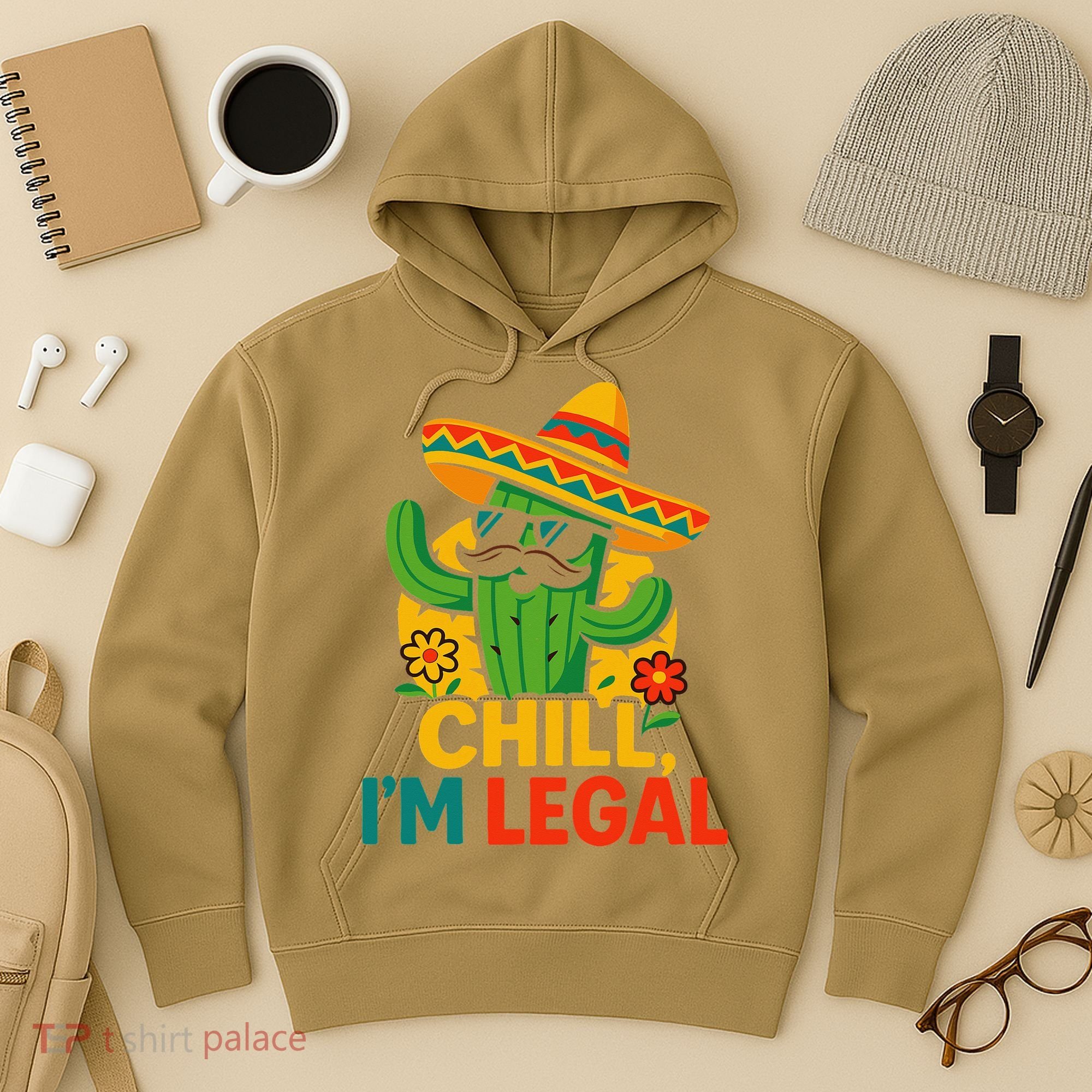 Cinco De Mayo Mexican Immigrant Chill Im Legal Funny Hoodie