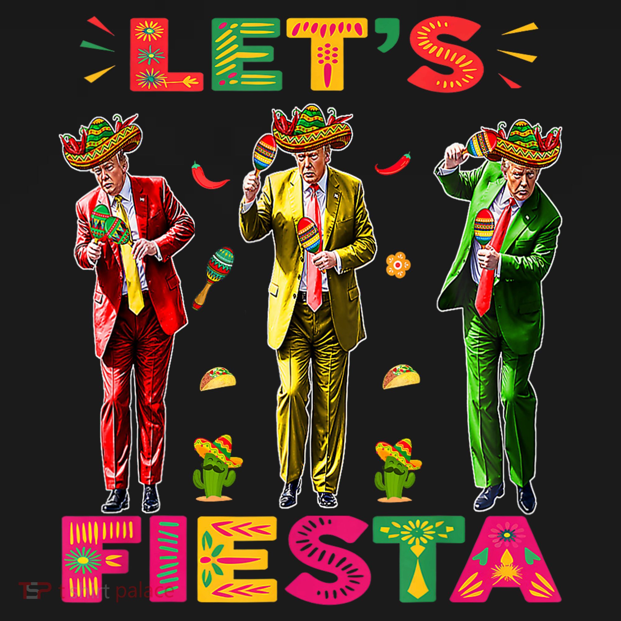 Cinco De Mayo Trump Taco Funny Dancing Trump Let's Fiesta Apron