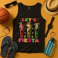 Cinco De Mayo Trump Taco Funny Dancing Trump Let's Fiesta Tank Top thumb 4