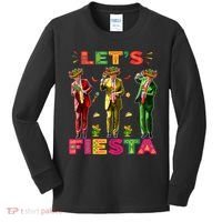 Cinco De Mayo Trump Taco Funny Dancing Trump Let's Fiesta Kids Long Sleeve Shirt thumb 0