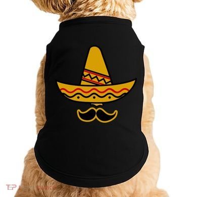 Cinco De Mayo Mustache Sombrero Funny Doggie Tank