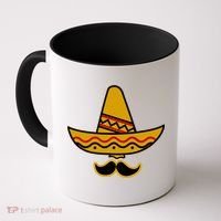 Cinco De Mayo Mustache Sombrero Funny Coffee Mug thumb 0