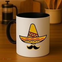 Cinco De Mayo Mustache Sombrero Funny Coffee Mug thumb 4