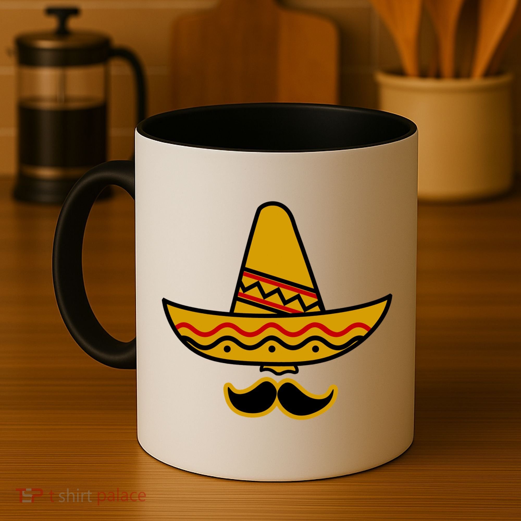 Cinco De Mayo Mustache Sombrero Funny Coffee Mug