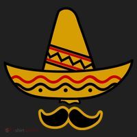 Cinco De Mayo Mustache Sombrero Funny Beanie thumb 2