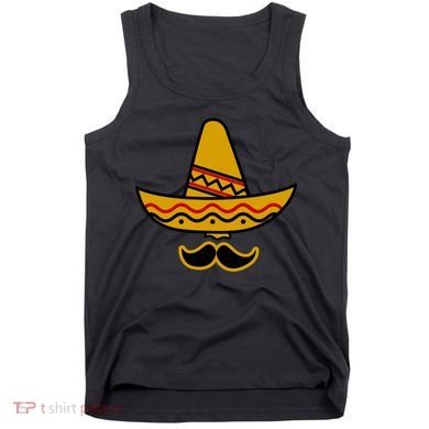 Cinco De Mayo Mustache Sombrero Funny Tank Top