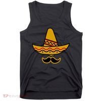 Cinco De Mayo Mustache Sombrero Funny Tank Top thumb 0