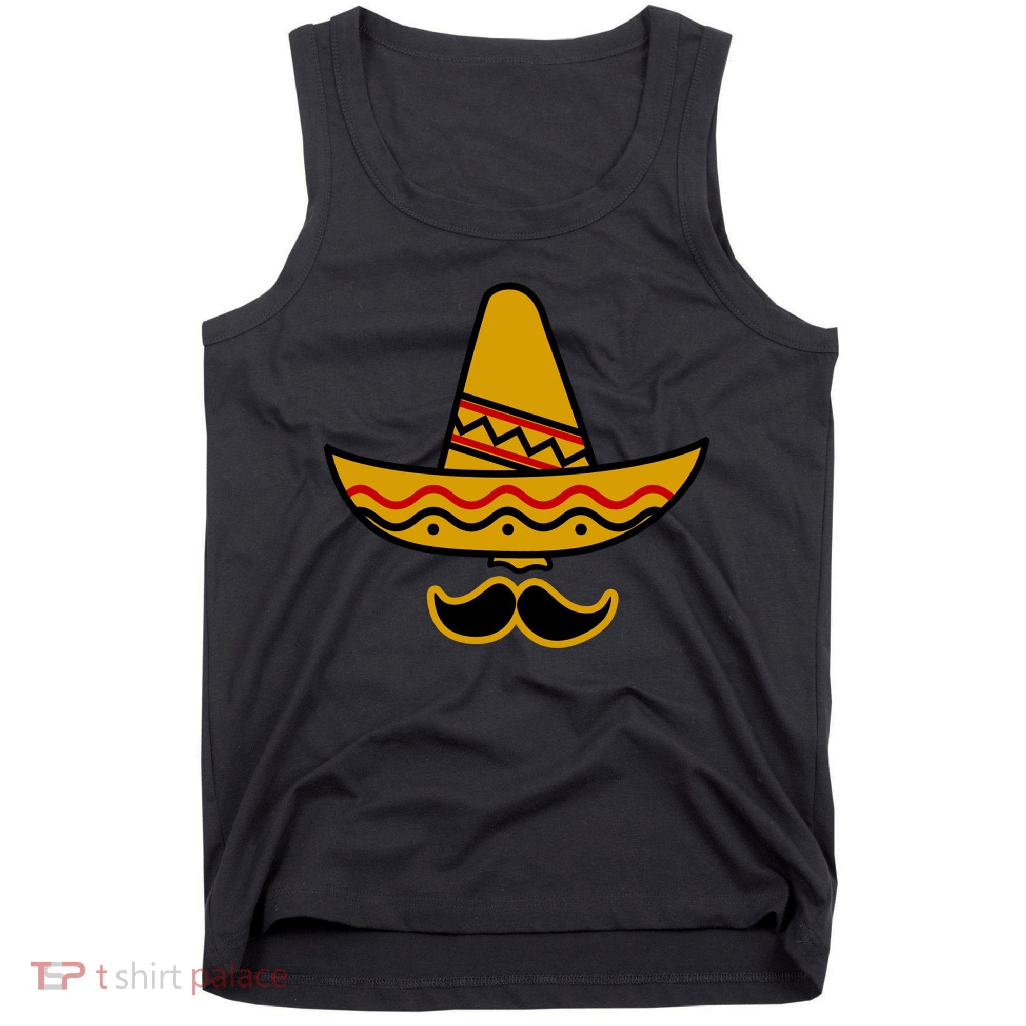 Cinco De Mayo Mustache Sombrero Funny Tank Top