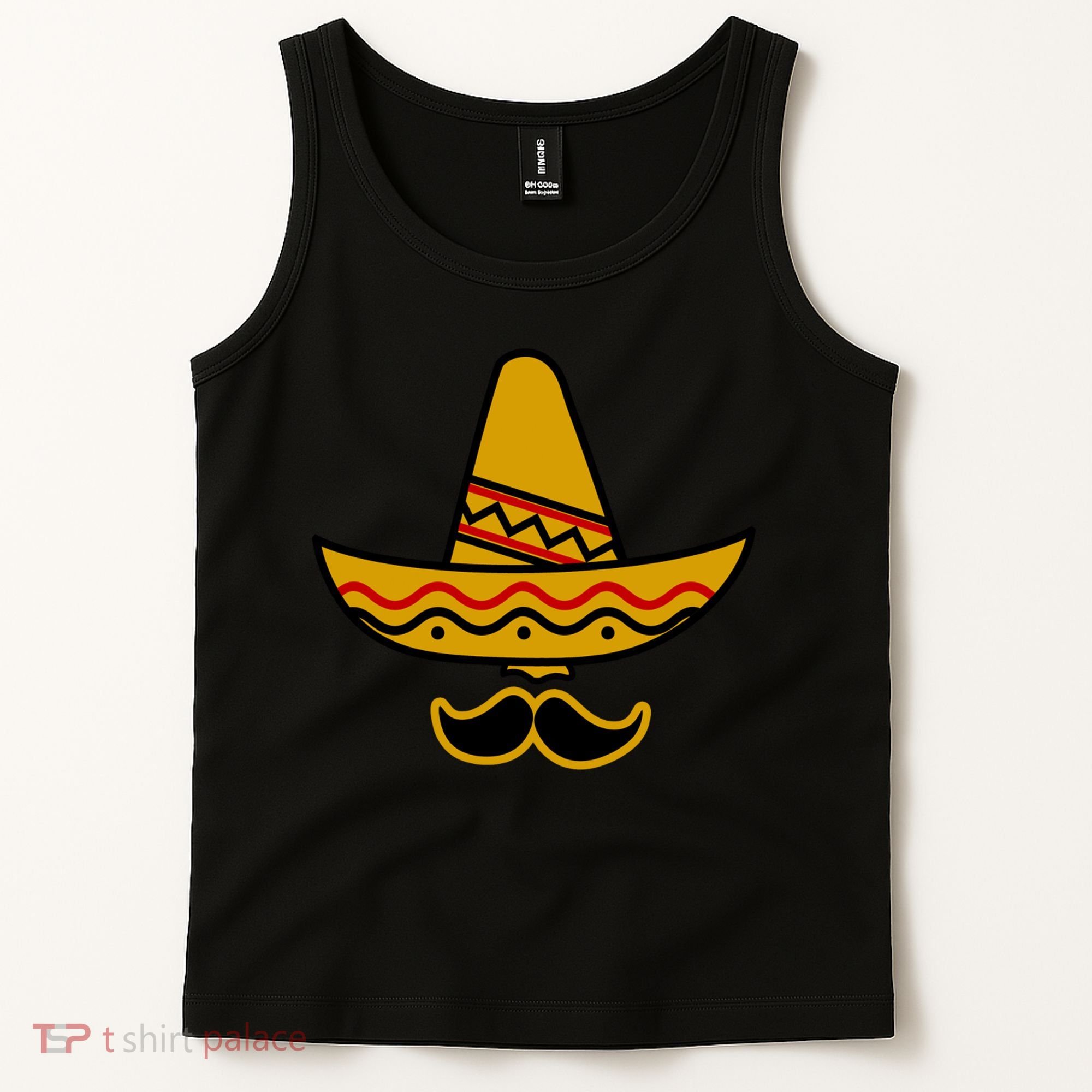 Cinco De Mayo Mustache Sombrero Funny Tank Top