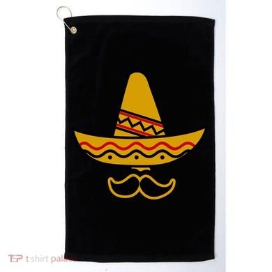 Cinco De Mayo Mustache Sombrero Funny Golf Towel