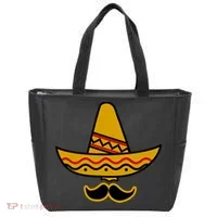 Cinco De Mayo Mustache Sombrero Funny Tote Bag thumb 0