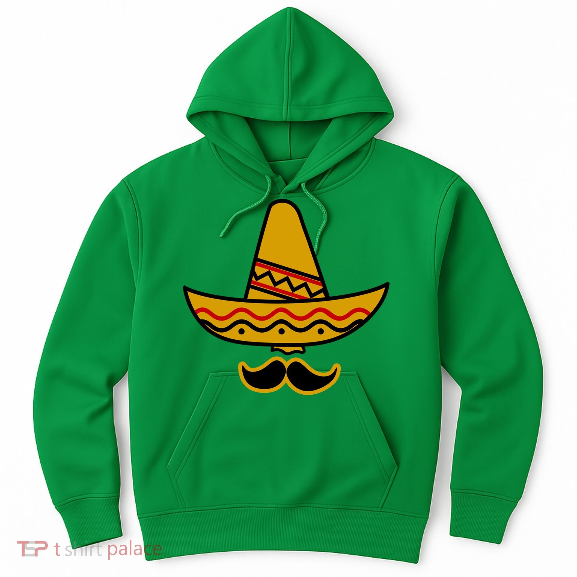 Cinco De Mayo Mustache Sombrero Funny Hoodie