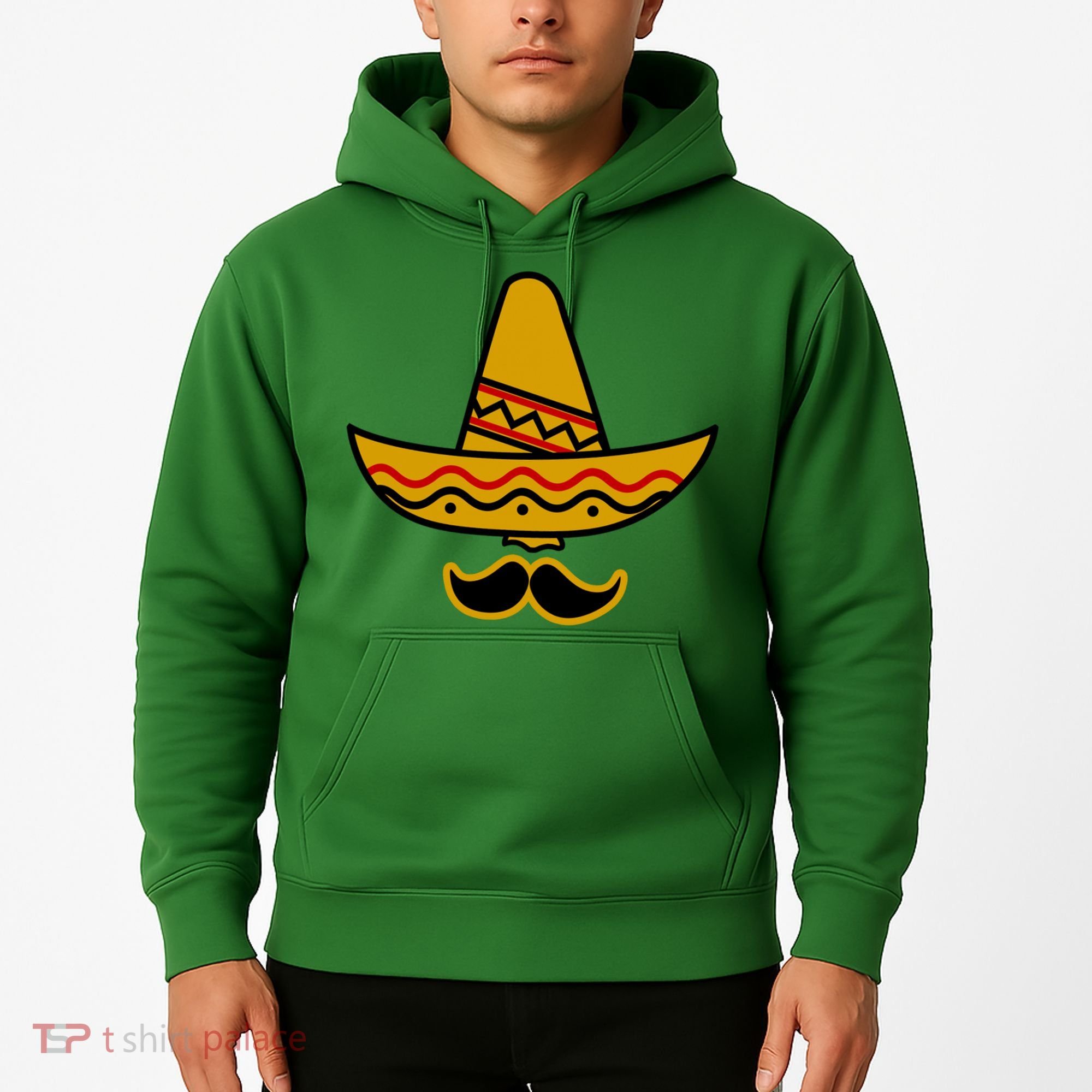 Cinco De Mayo Mustache Sombrero Funny Hoodie
